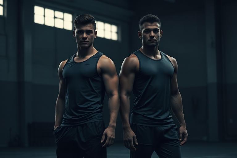 Athletes wearing matching ME8 collection kit