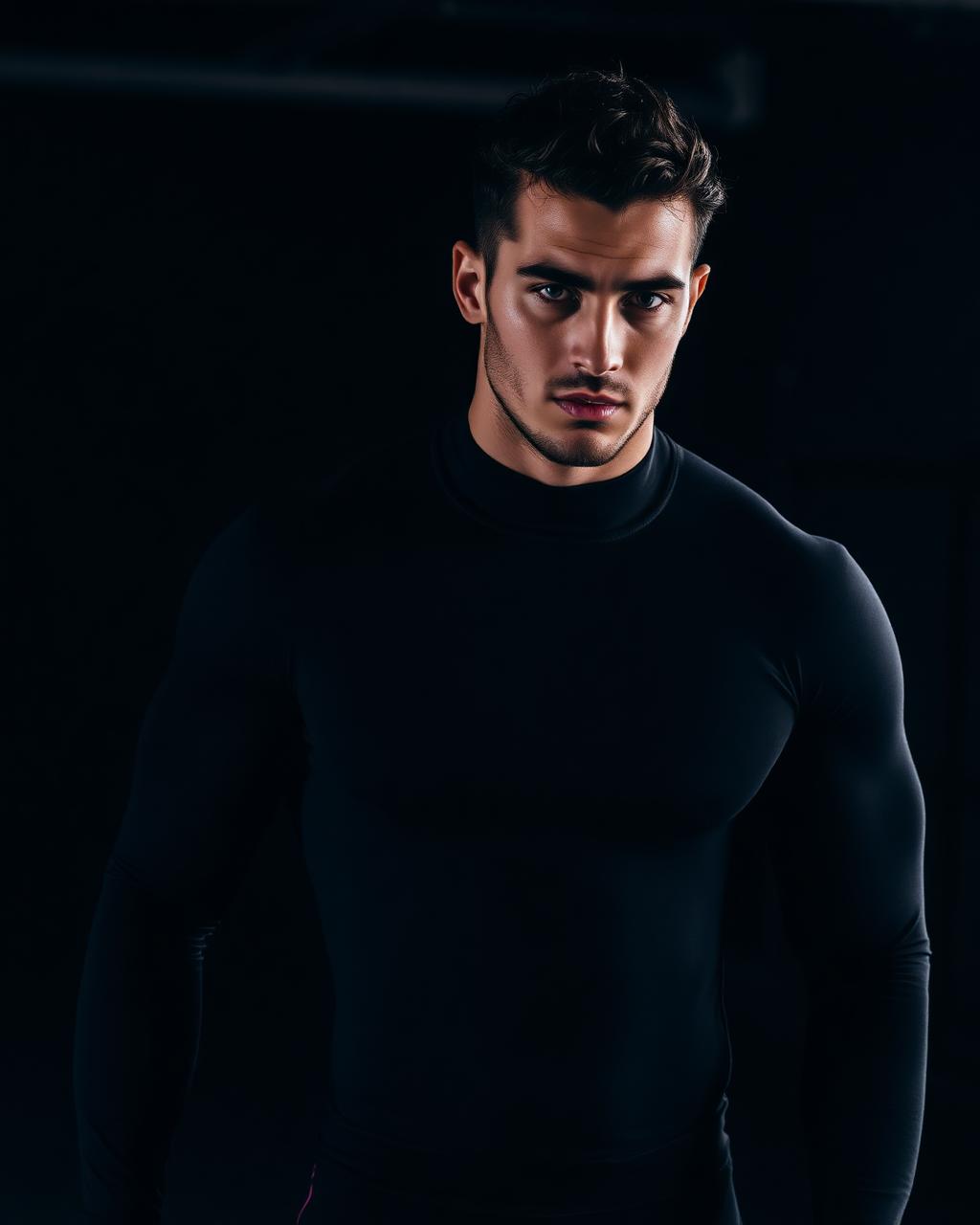 Man wearing an ME8 compression base layer